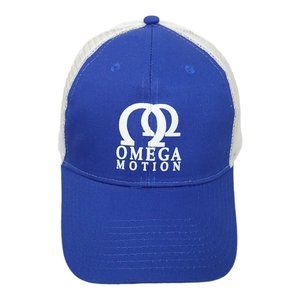 Omega Motion Mesh Strapback Cap Trucker Baseball Hat Vitronic Blue White